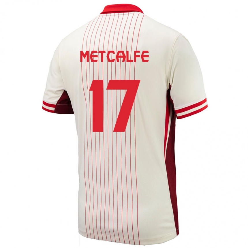 Men Football Canada Patrick Metcalfe #17 White Away Jersey 24-26 T-Shirt Australia