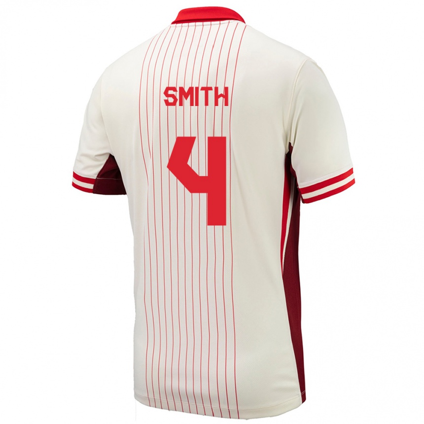 Men Football Canada Justin Smith #4 White Away Jersey 24-26 T-Shirt Australia