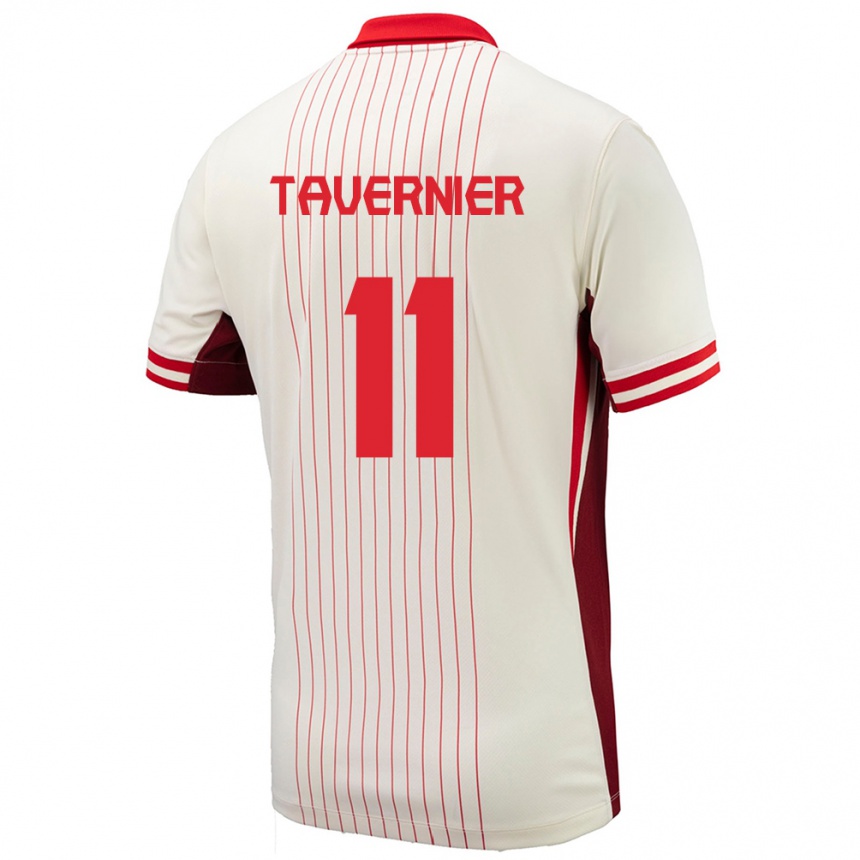 Men Football Canada Kevaughn Tavernier #11 White Away Jersey 24-26 T-Shirt Australia