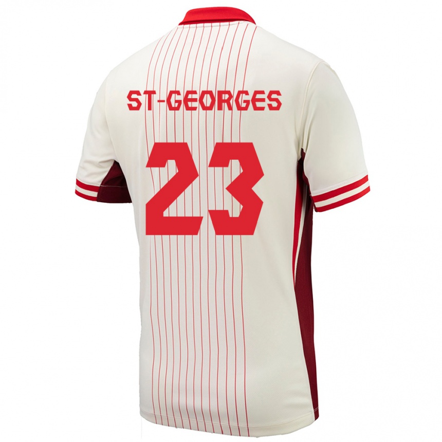 Men Football Canada Bianca St Georges #23 White Away Jersey 24-26 T-Shirt Australia