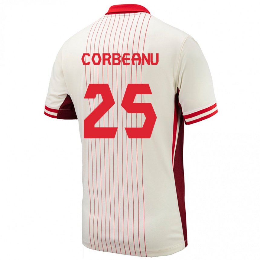 Men Football Canada Theo Corbeanu #25 White Away Jersey 24-26 T-Shirt Australia