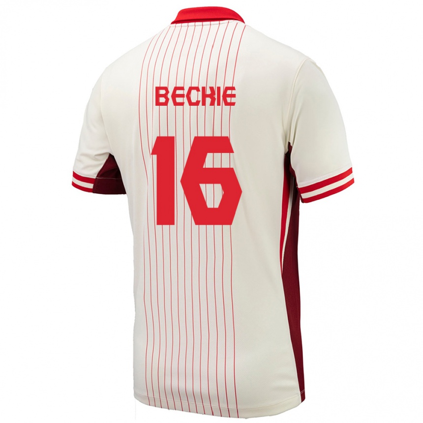 Men Football Canada Janine Beckie #16 White Away Jersey 24-26 T-Shirt Australia