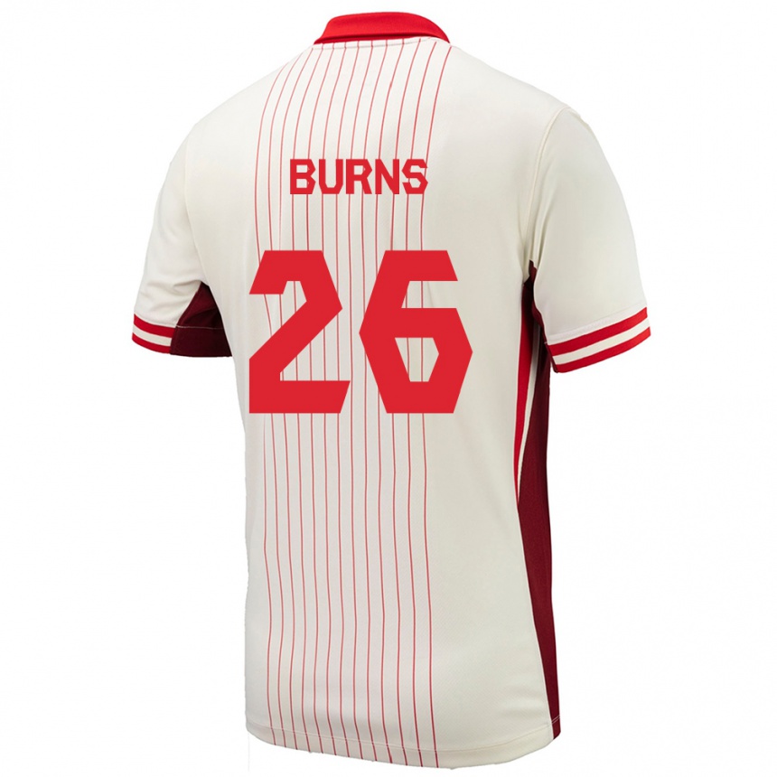 Men Football Canada Zoe Burns #26 White Away Jersey 24-26 T-Shirt Australia