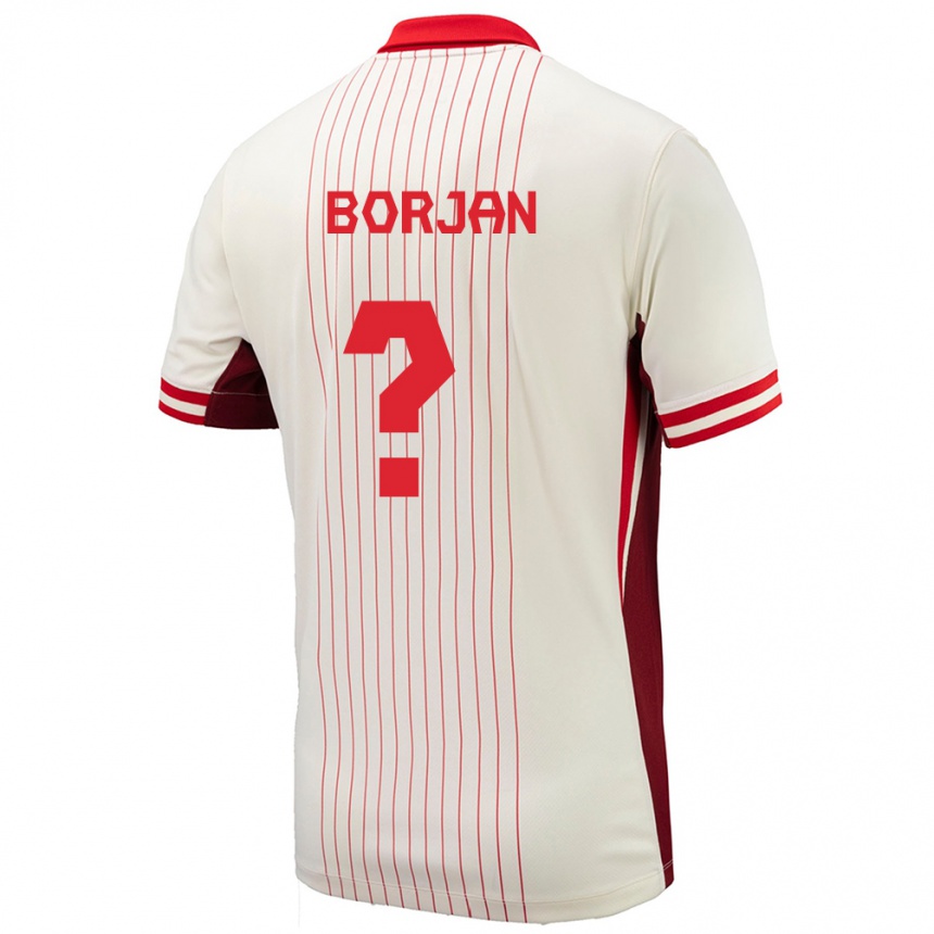 Men Football Canada Nikola Borjan #0 White Away Jersey 24-26 T-Shirt Australia