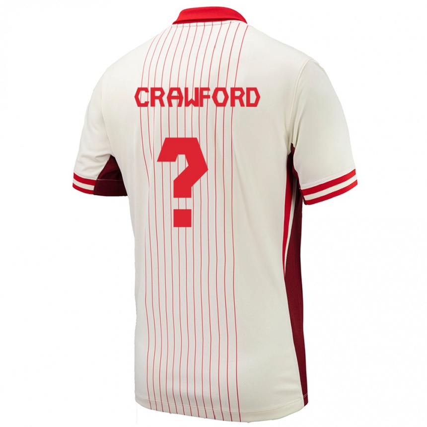 Men Football Canada Tyler Crawford #0 White Away Jersey 24-26 T-Shirt Australia