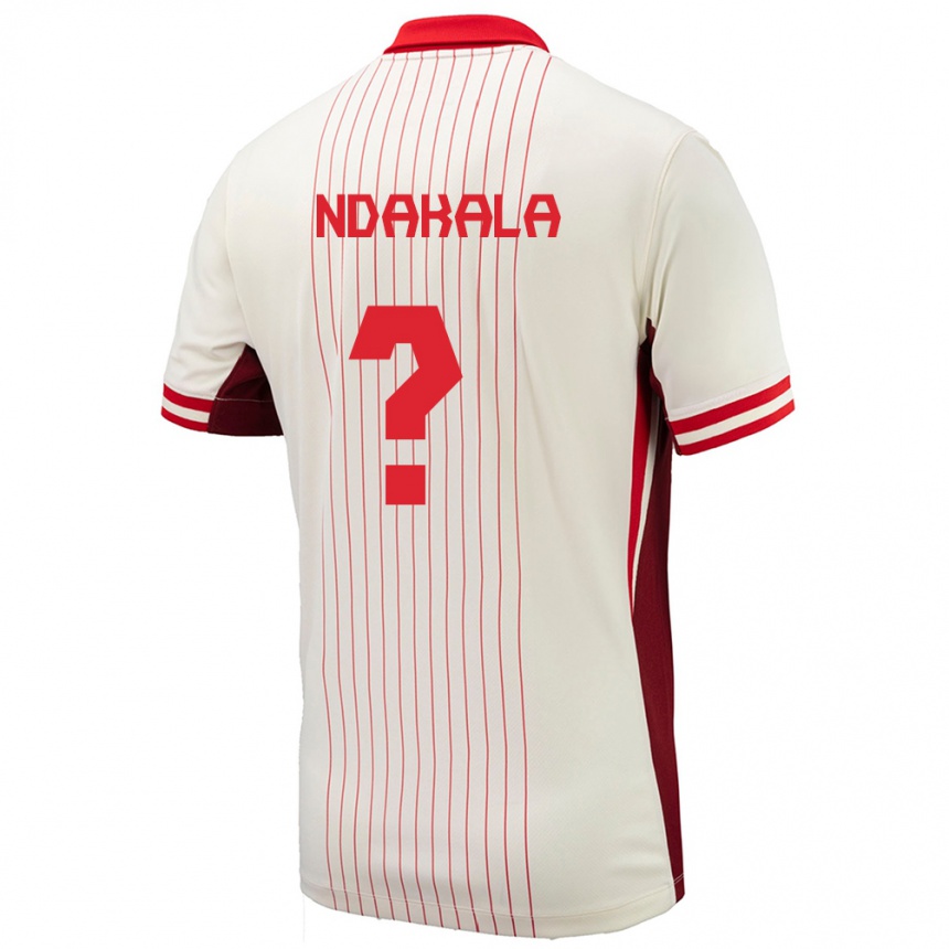 Men Football Canada Joshue Ndakala #0 White Away Jersey 24-26 T-Shirt Australia