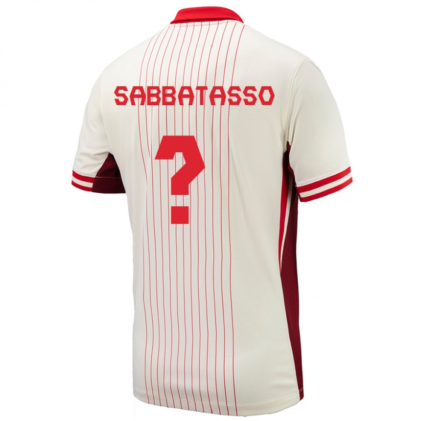 Men Football Canada Jeronimo Sabbatasso #0 White Away Jersey 24-26 T-Shirt Australia