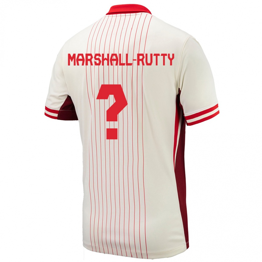 Men Football Canada Jahkeele Marshall Rutty #0 White Away Jersey 24-26 T-Shirt Australia