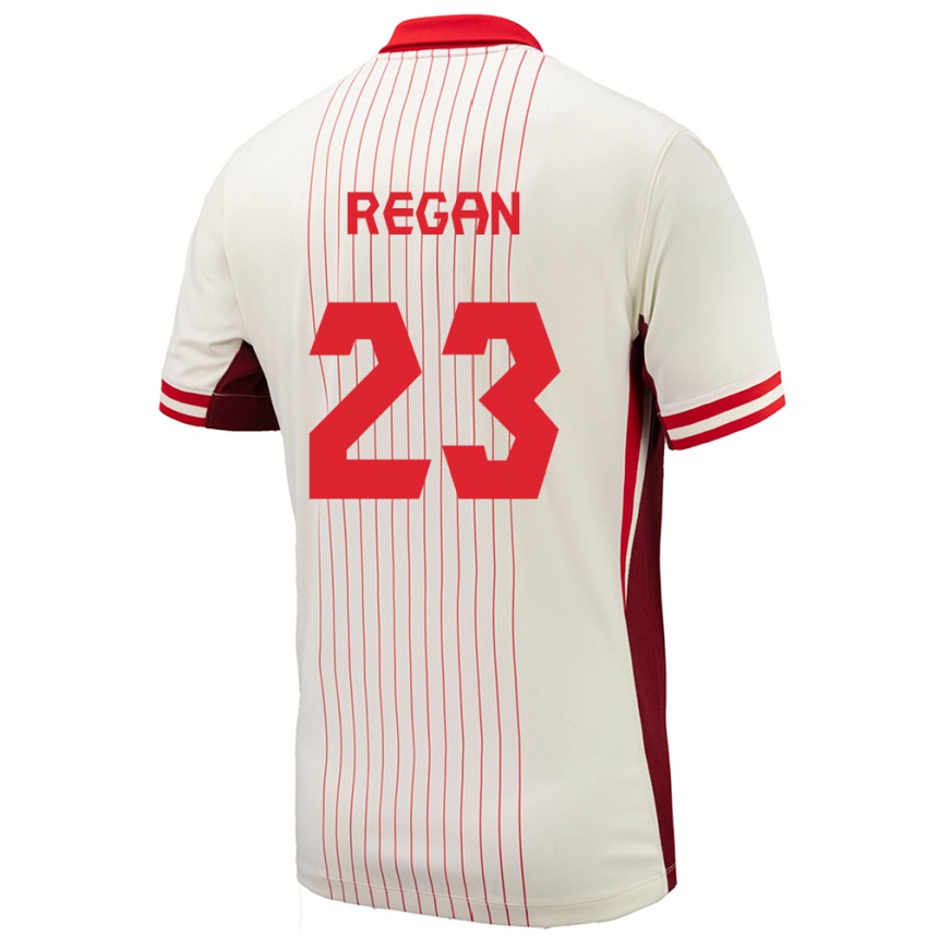 Men Football Canada Emma Regan #23 White Away Jersey 24-26 T-Shirt Australia