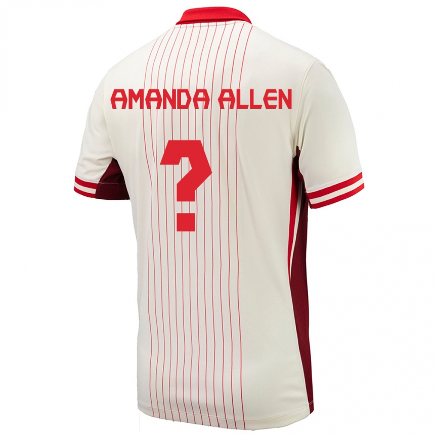 Men Football Canada Amanda Allen #0 White Away Jersey 24-26 T-Shirt Australia