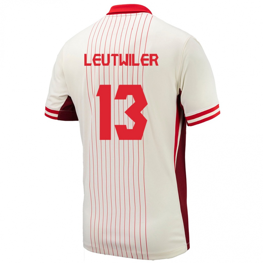 Men Football Canada Jayson Leutwiler #13 White Away Jersey 24-26 T-Shirt Australia