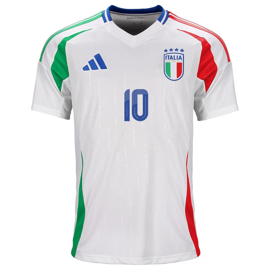 Men Football Italy Simone Pafundi #10 White Away Jersey 24-26 T-Shirt Australia