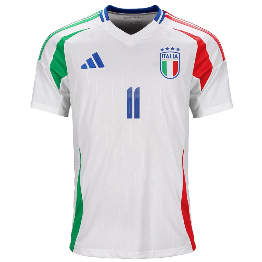 Men Football Italy Moise Kean #11 White Away Jersey 24-26 T-Shirt Australia