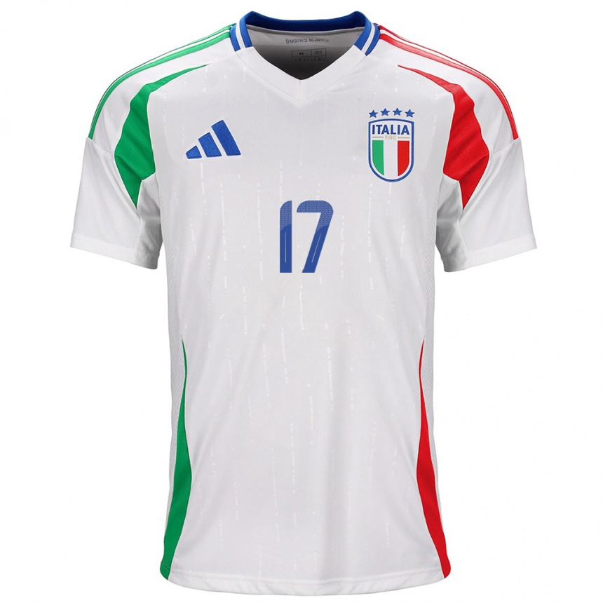 Men Football Italy Aaron Ciammaglichella #17 White Away Jersey 24-26 T-Shirt Australia