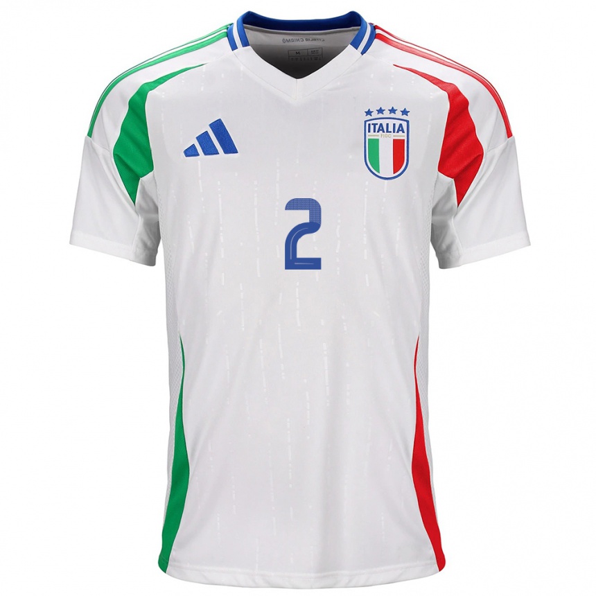 Men Football Italy Emma Severini #2 White Away Jersey 24-26 T-Shirt Australia