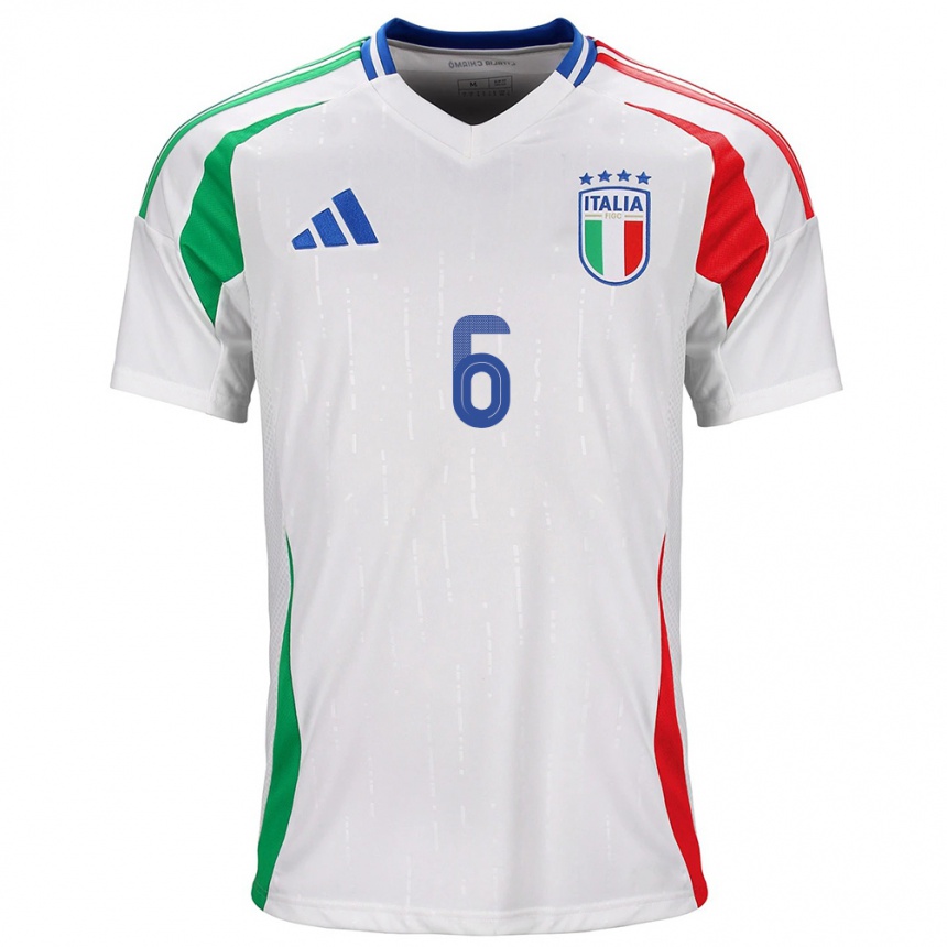 Men Football Italy Diego Ripani #6 White Away Jersey 24-26 T-Shirt Australia