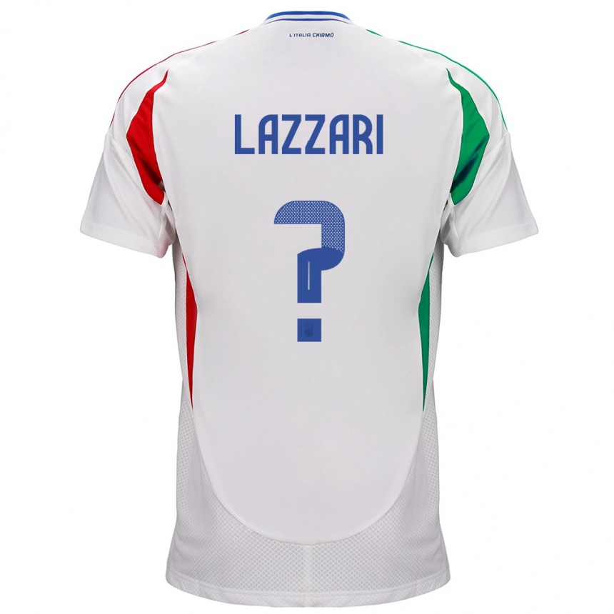 Men Football Italy Manuel Lazzari #0 White Away Jersey 24-26 T-Shirt Australia