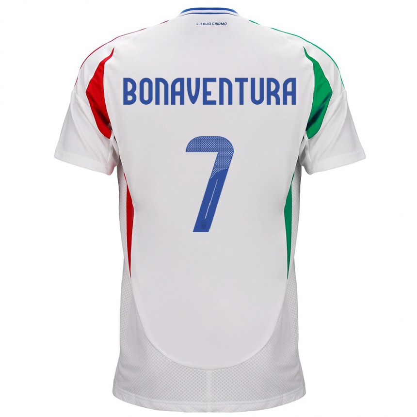 Men Football Italy Giacomo Bonaventura #7 White Away Jersey 24-26 T-Shirt Australia