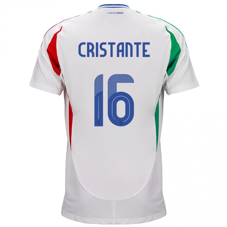 Men Football Italy Bryan Cristante #16 White Away Jersey 24-26 T-Shirt Australia