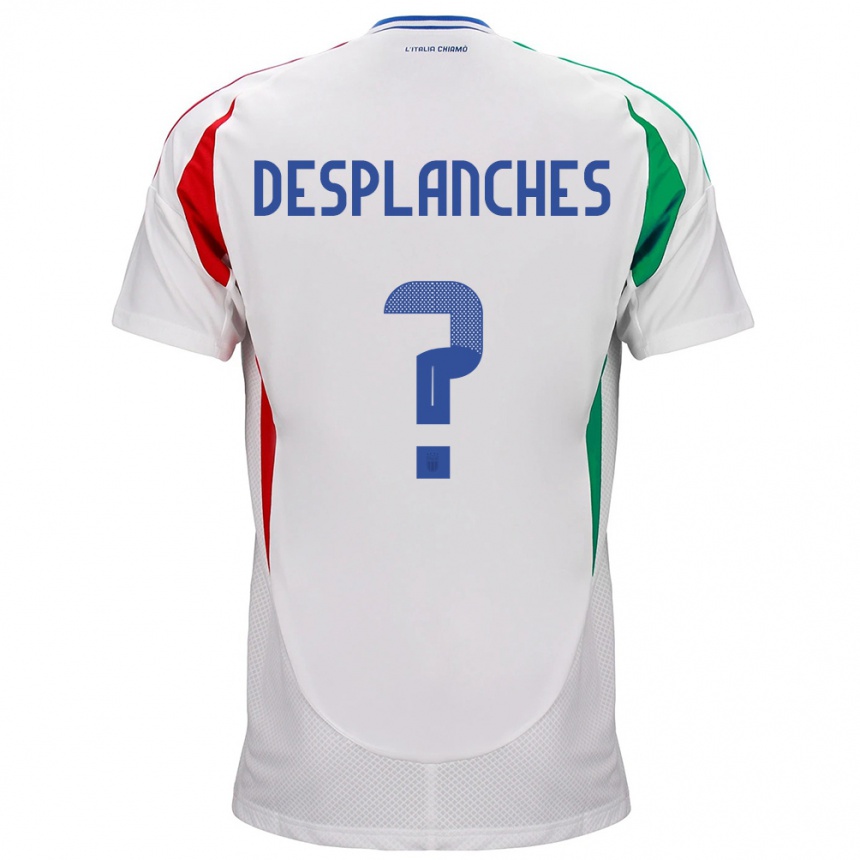 Men Football Italy Sebastiano Desplanches #0 White Away Jersey 24-26 T-Shirt Australia