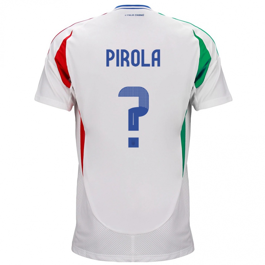 Men Football Italy Lorenzo Pirola #0 White Away Jersey 24-26 T-Shirt Australia