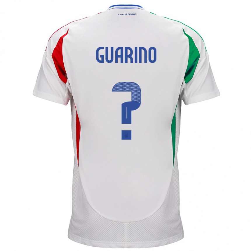 Men Football Italy Gabriele Guarino #0 White Away Jersey 24-26 T-Shirt Australia