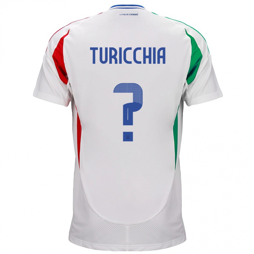 Men Football Italy Riccardo Turicchia #0 White Away Jersey 24-26 T-Shirt Australia