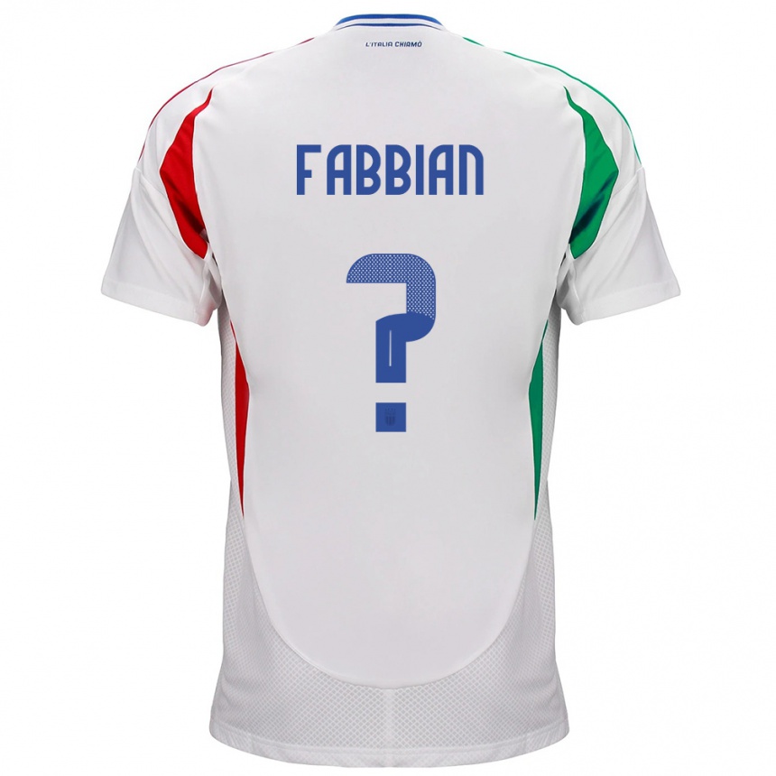 Men Football Italy Giovanni Fabbian #0 White Away Jersey 24-26 T-Shirt Australia