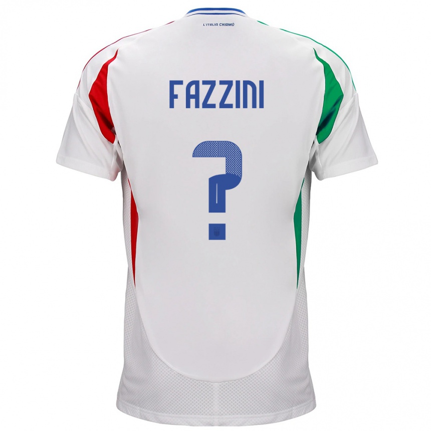 Men Football Italy Jacopo Fazzini #0 White Away Jersey 24-26 T-Shirt Australia