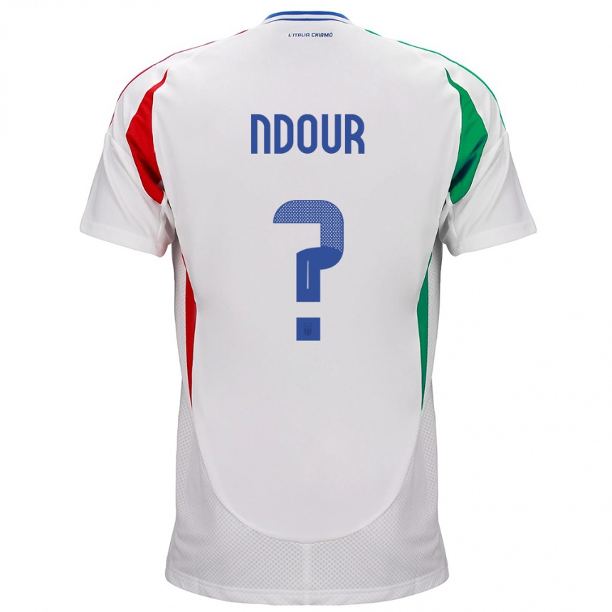 Men Football Italy Cher Ndour #0 White Away Jersey 24-26 T-Shirt Australia