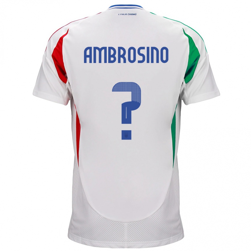 Men Football Italy Giuseppe Ambrosino #0 White Away Jersey 24-26 T-Shirt Australia