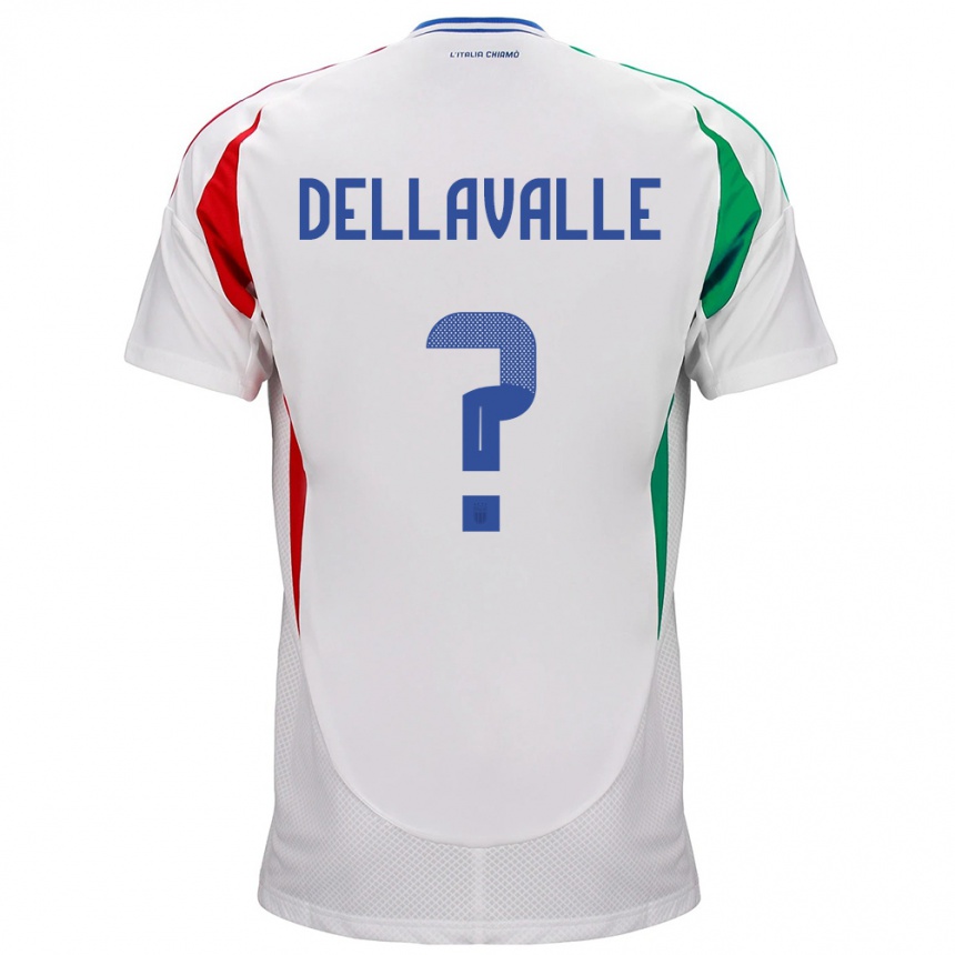 Men Football Italy Alessandro Dellavalle #0 White Away Jersey 24-26 T-Shirt Australia