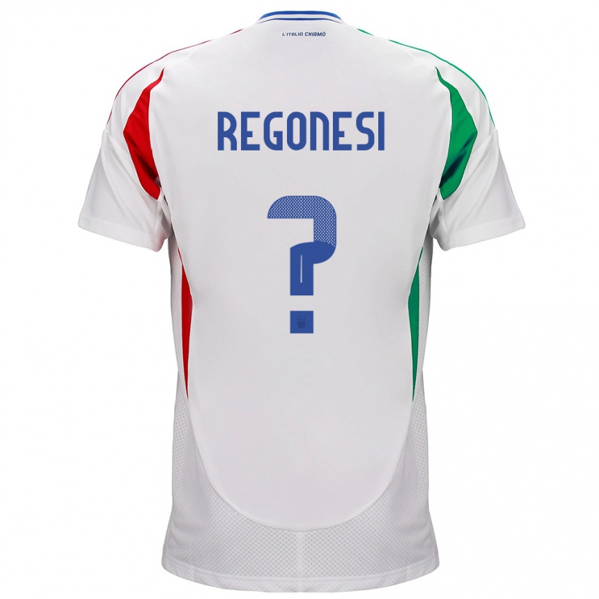 Men Football Italy Iacopo Regonesi #0 White Away Jersey 24-26 T-Shirt Australia