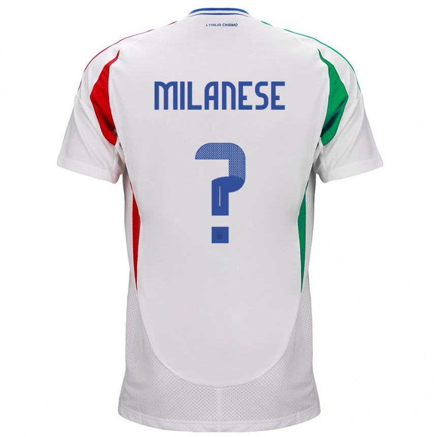 Men Football Italy Tommaso Milanese #0 White Away Jersey 24-26 T-Shirt Australia