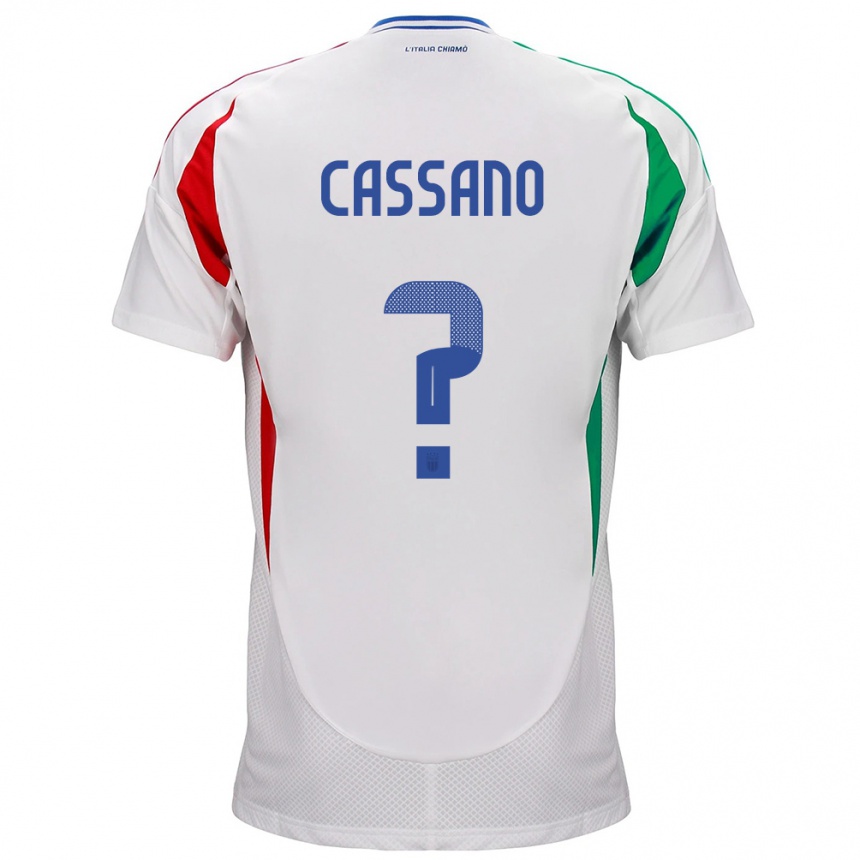 Men Football Italy Claudio Cassano #0 White Away Jersey 24-26 T-Shirt Australia