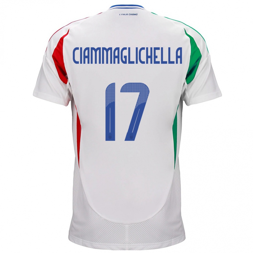 Men Football Italy Aaron Ciammaglichella #17 White Away Jersey 24-26 T-Shirt Australia