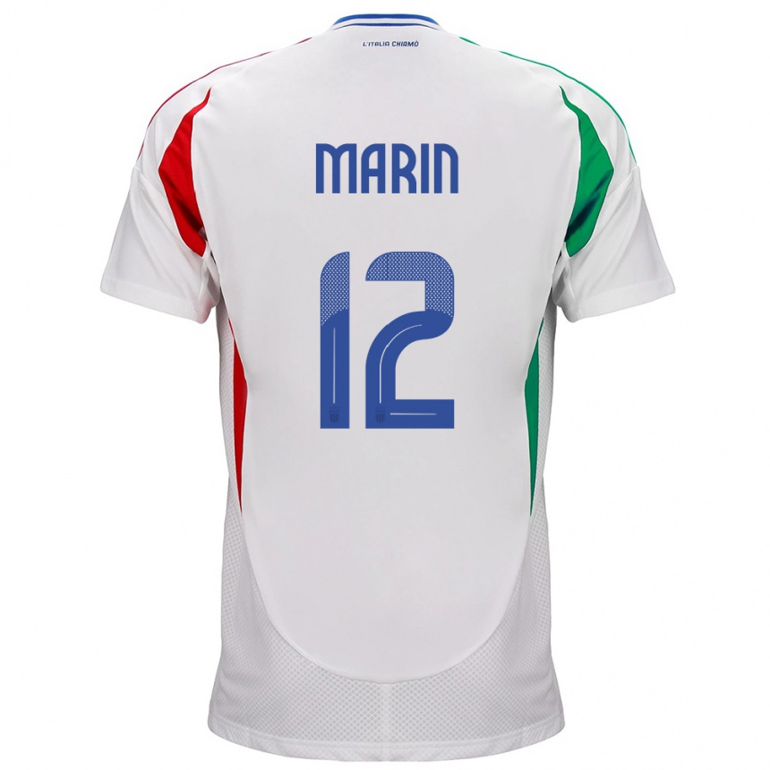 Men Football Italy Renato Marin #12 White Away Jersey 24-26 T-Shirt Australia