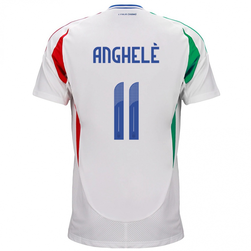 Men Football Italy Lorenzo Anghelè #11 White Away Jersey 24-26 T-Shirt Australia