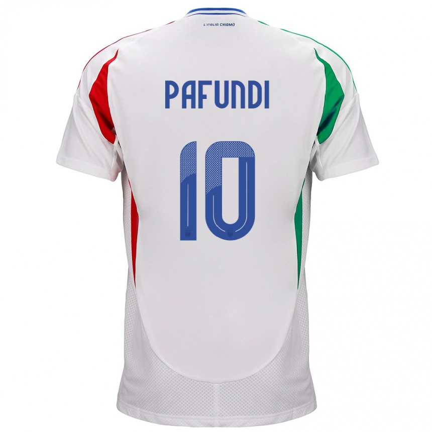 Men Football Italy Simone Pafundi #10 White Away Jersey 24-26 T-Shirt Australia