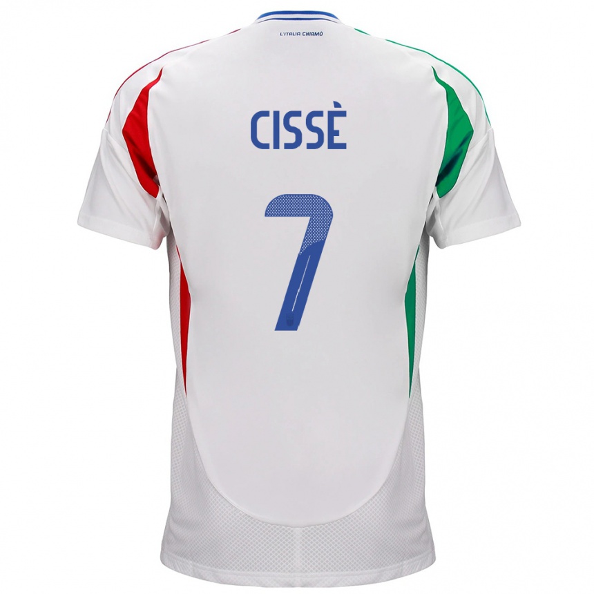 Men Football Italy Alphadjo Cissè #7 White Away Jersey 24-26 T-Shirt Australia