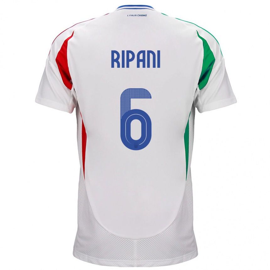 Men Football Italy Diego Ripani #6 White Away Jersey 24-26 T-Shirt Australia