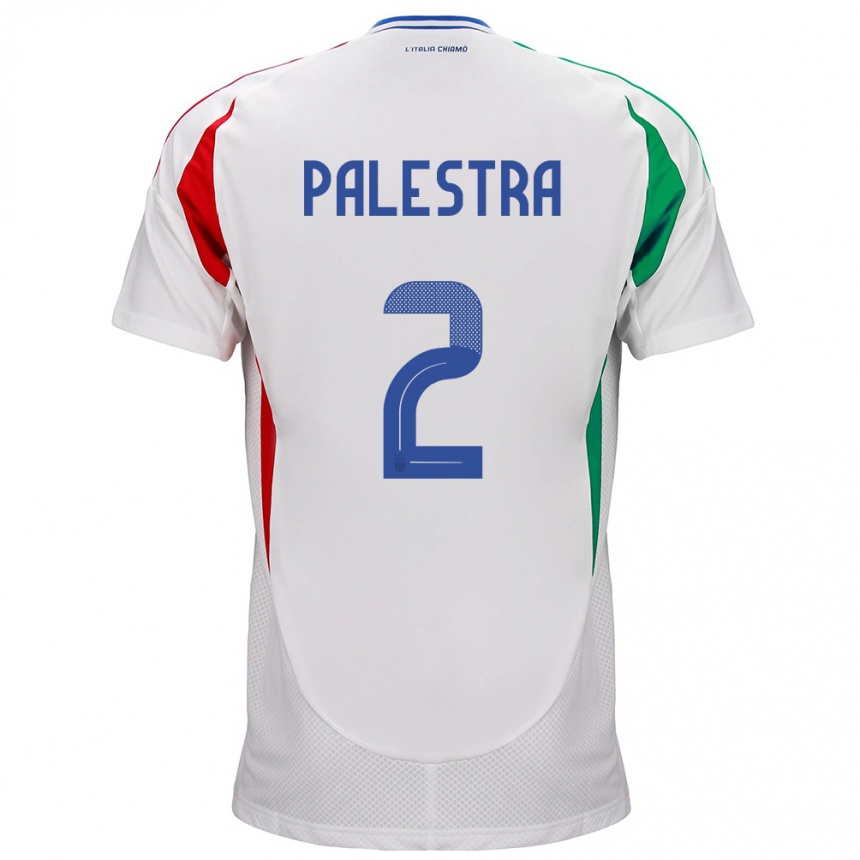 Men Football Italy Marco Palestra #2 White Away Jersey 24-26 T-Shirt Australia