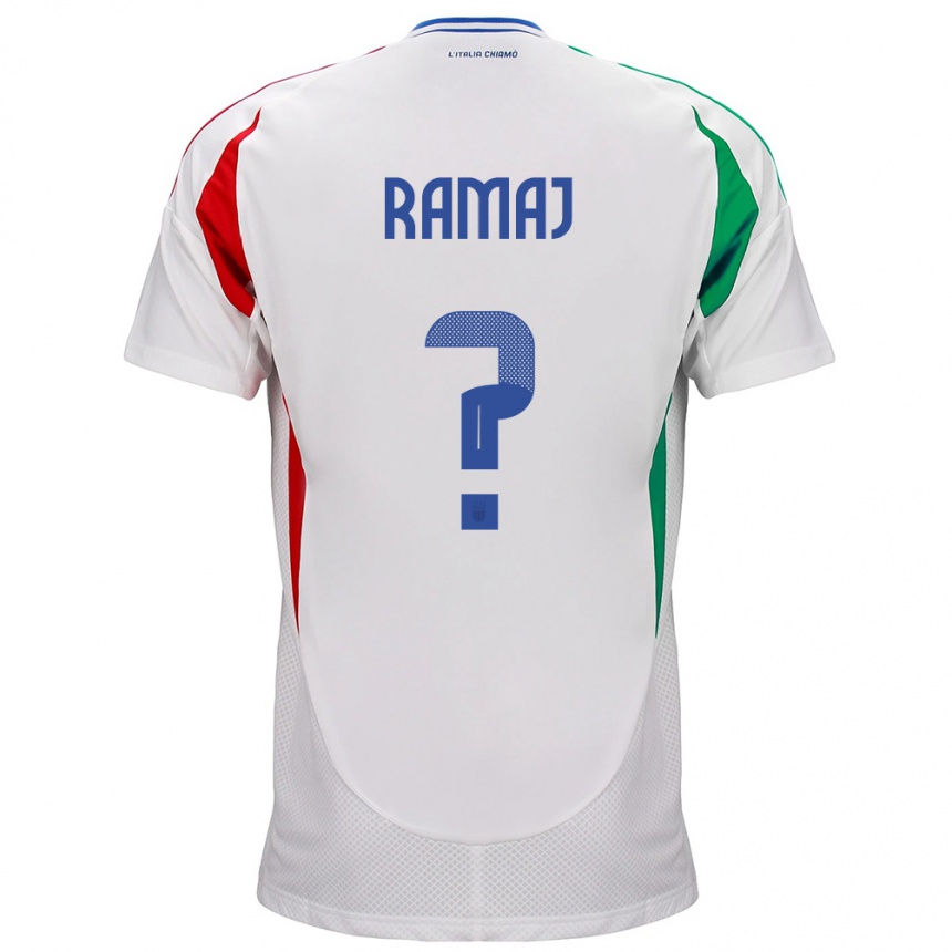 Men Football Italy Gabriel Ramaj #0 White Away Jersey 24-26 T-Shirt Australia