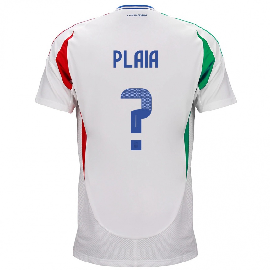 Men Football Italy Matteo Plaia #0 White Away Jersey 24-26 T-Shirt Australia