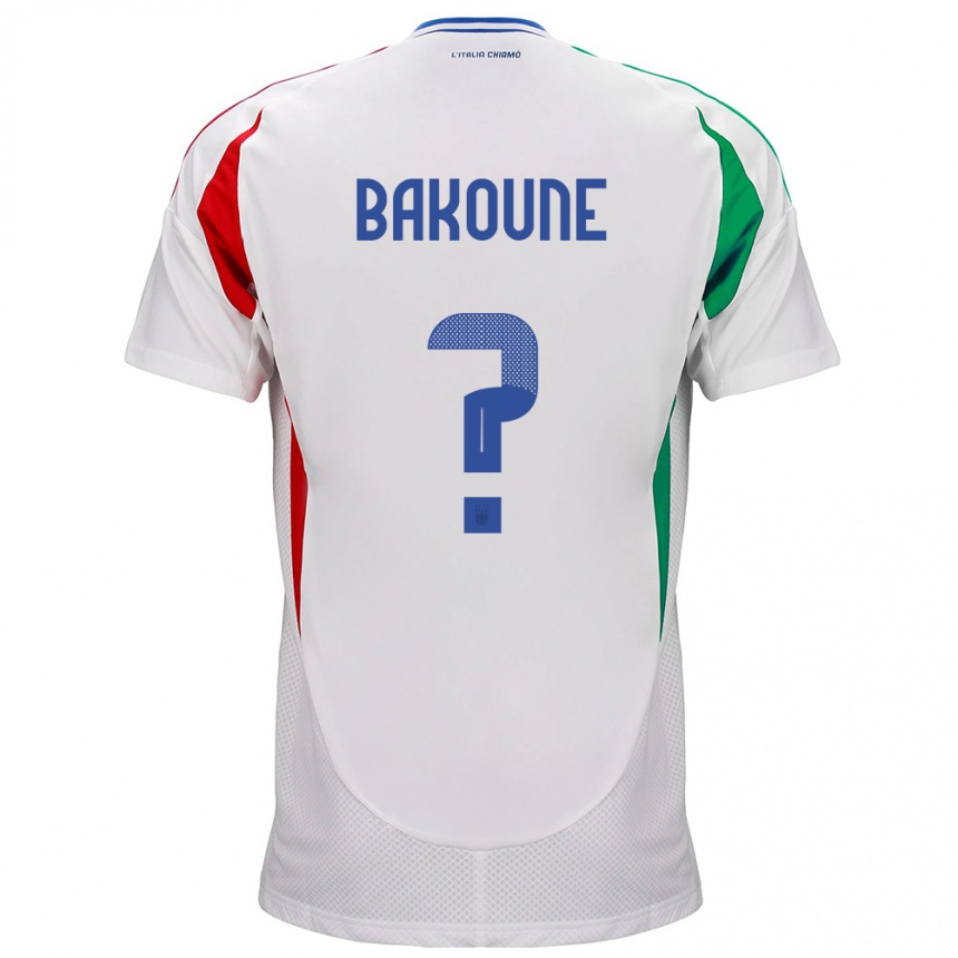 Men Football Italy Adam Bakoune #0 White Away Jersey 24-26 T-Shirt Australia