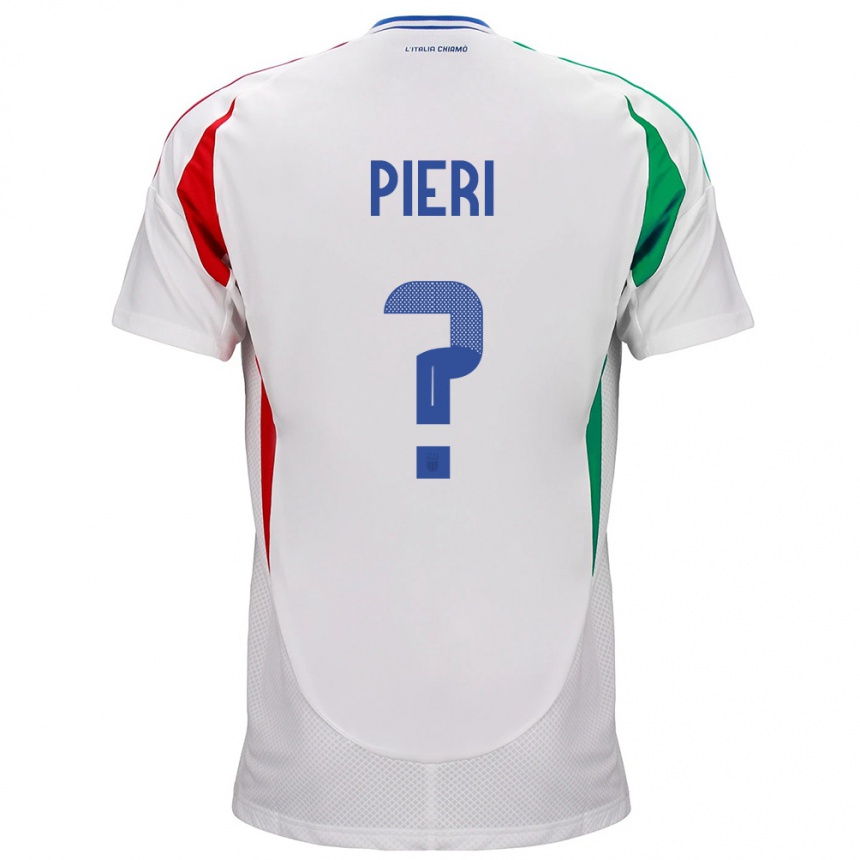 Men Football Italy Giacomo De Pieri #0 White Away Jersey 24-26 T-Shirt Australia