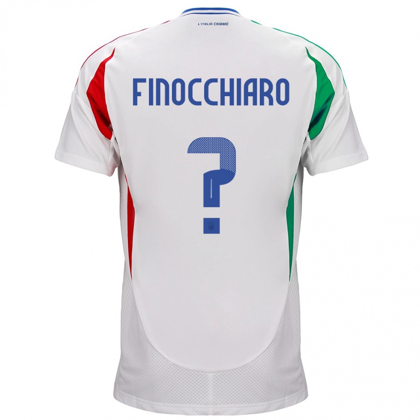 Men Football Italy Gabriele Finocchiaro #0 White Away Jersey 24-26 T-Shirt Australia