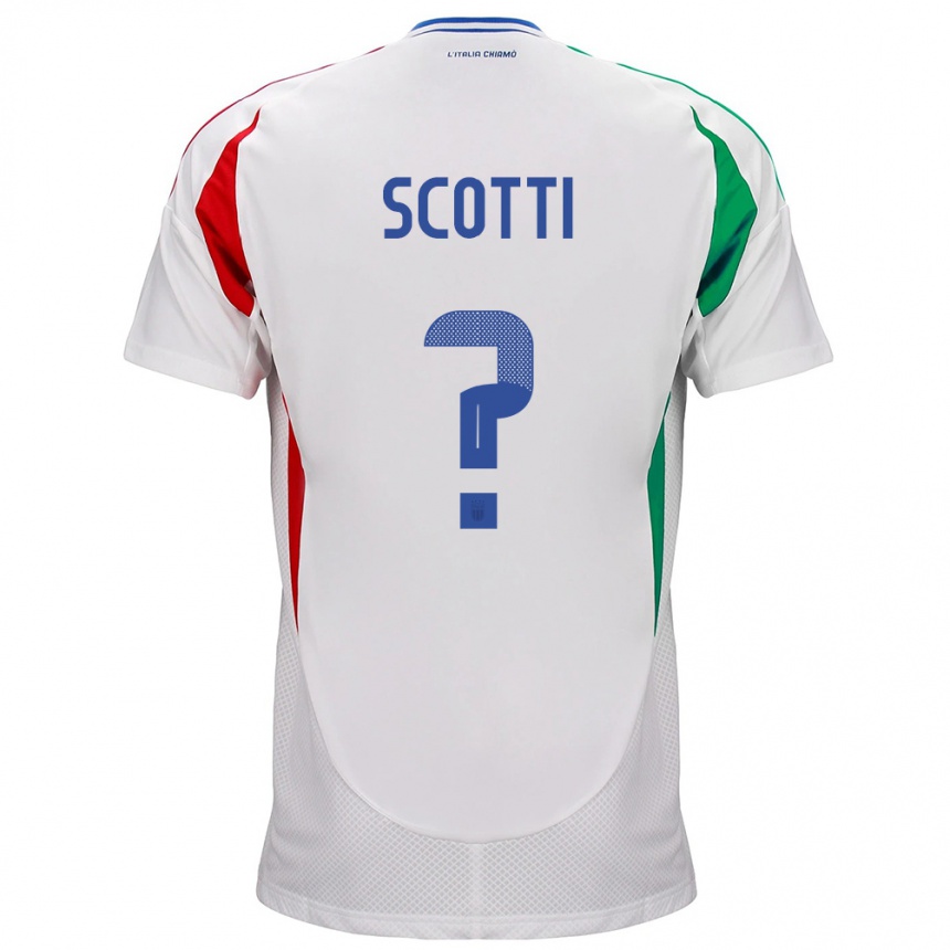 Men Football Italy Filippo Scotti #0 White Away Jersey 24-26 T-Shirt Australia