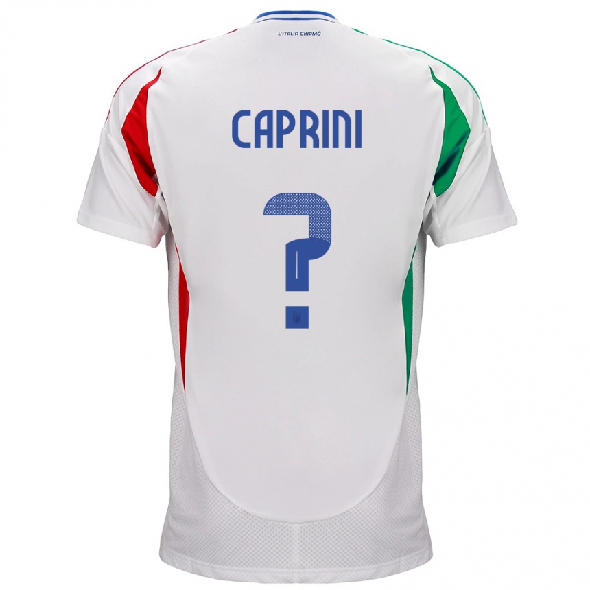 Men Football Italy Maat Daniel Caprini #0 White Away Jersey 24-26 T-Shirt Australia