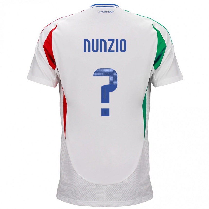 Men Football Italy Alessandro Di Nunzio #0 White Away Jersey 24-26 T-Shirt Australia